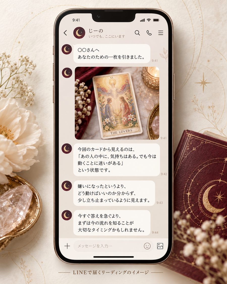 LINEで届くリーディングのイメージ